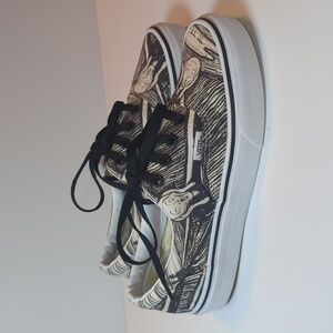 Vans MoMA Edvard Munch The Scream Sneakers - Women's Size 6 - Men's Size 4.5